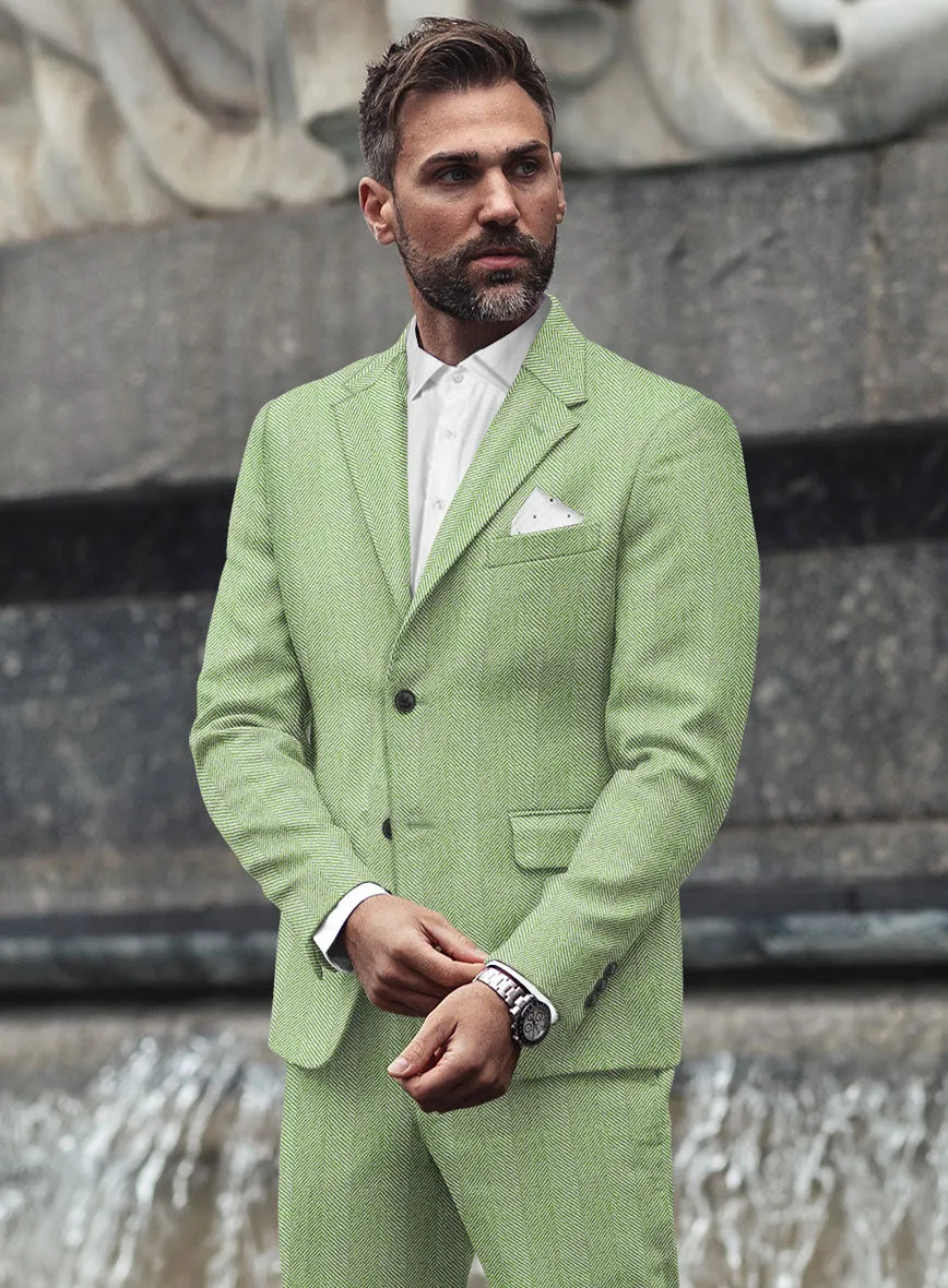 Sartori Celemente Green Herringbone Soft Tweed Jacket