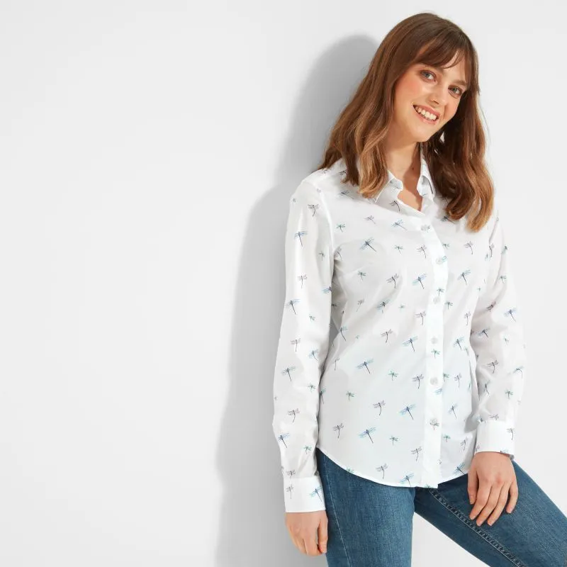 Schoffel Ladies Norfolk Shirt - Dragonfly Print