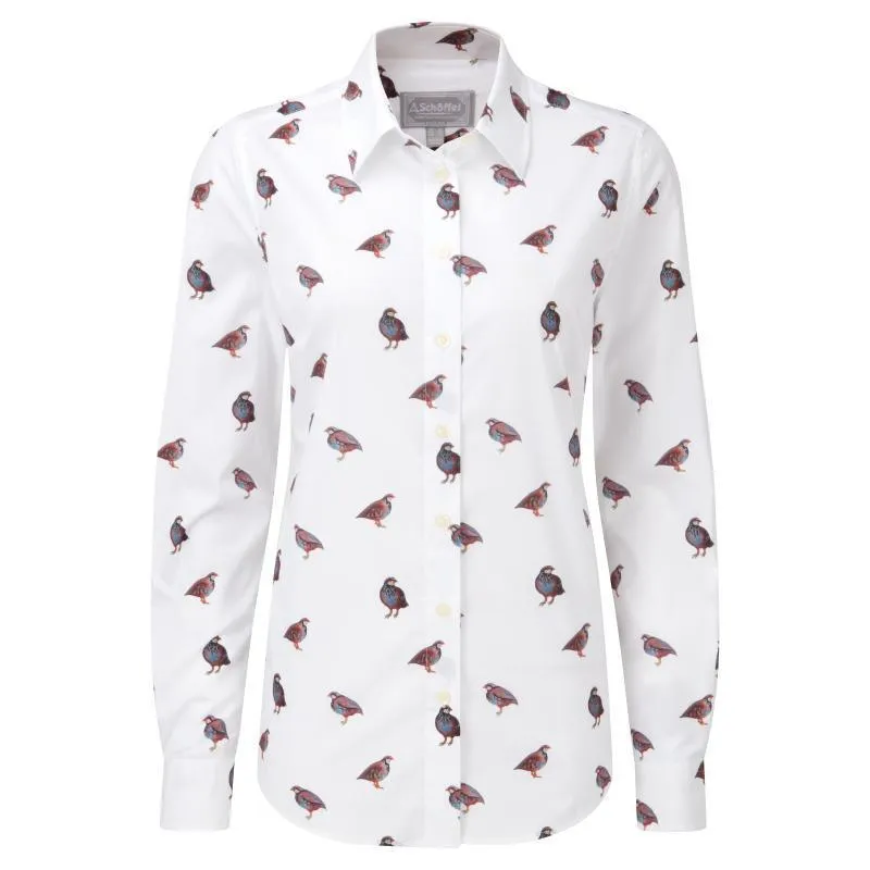 Schoffel Ladies Norfolk Shirt - French Partridge Print