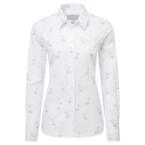 Schoffel Ladies Norfolk Shirt - Wine Labrador Print