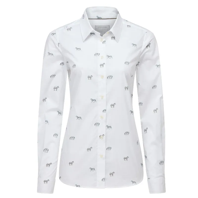 Schoffel Ladies Norfolk Shirt - Zebra Print