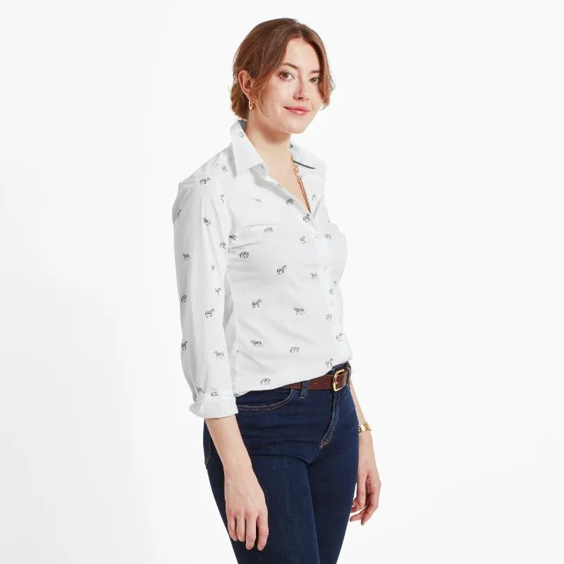 Schoffel Ladies Norfolk Shirt - Zebra Print