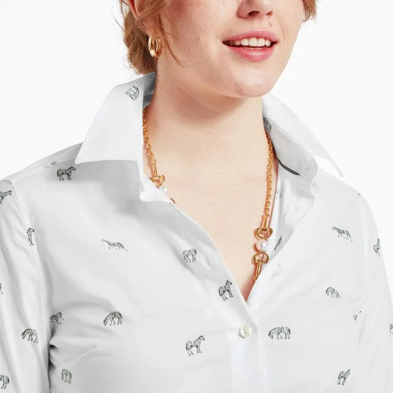 Schoffel Ladies Norfolk Shirt - Zebra Print