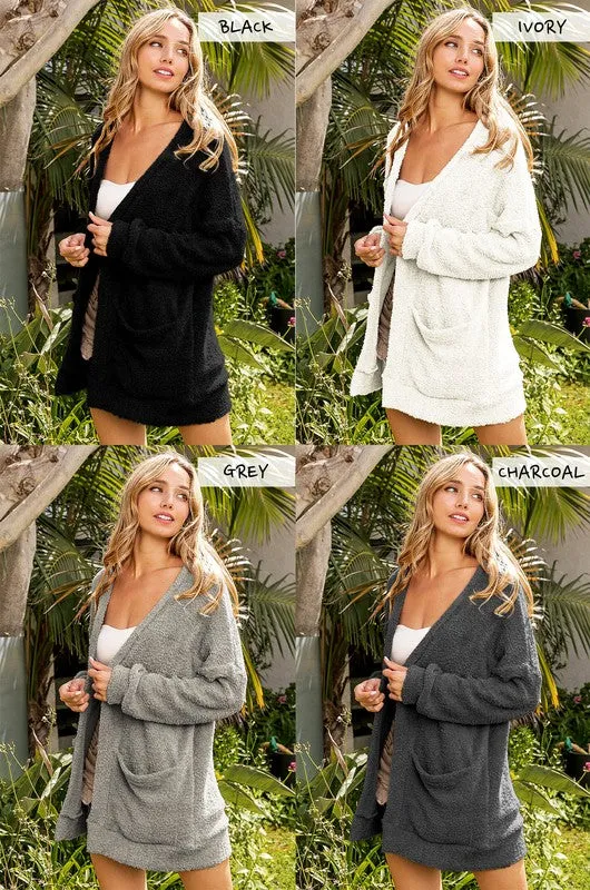 Soft Front Pocket Cardigan