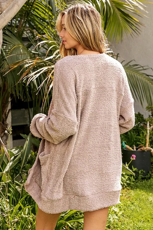 Soft Front Pocket Cardigan