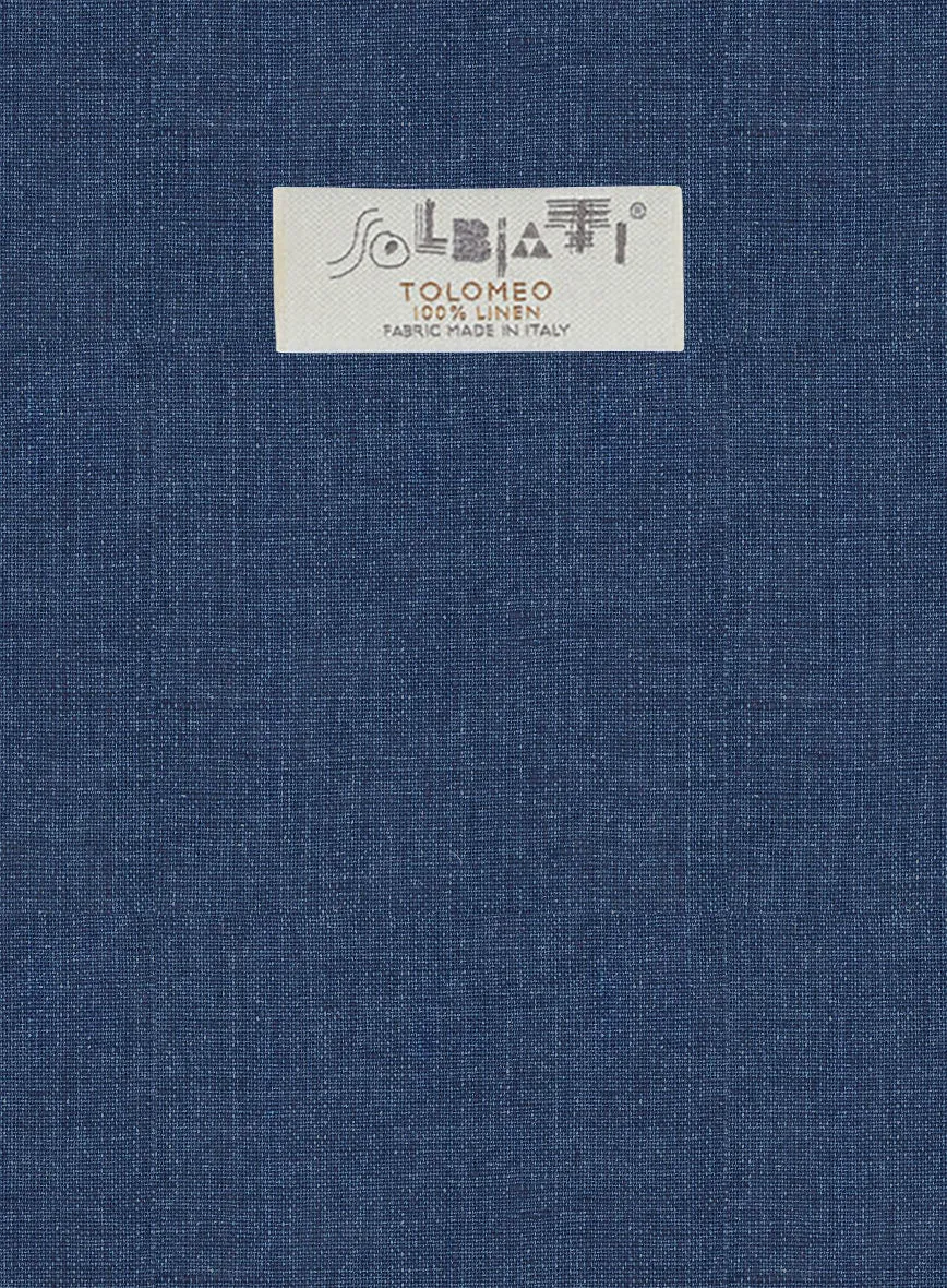 Solbiati Denim Dark Blue Linen Jacket