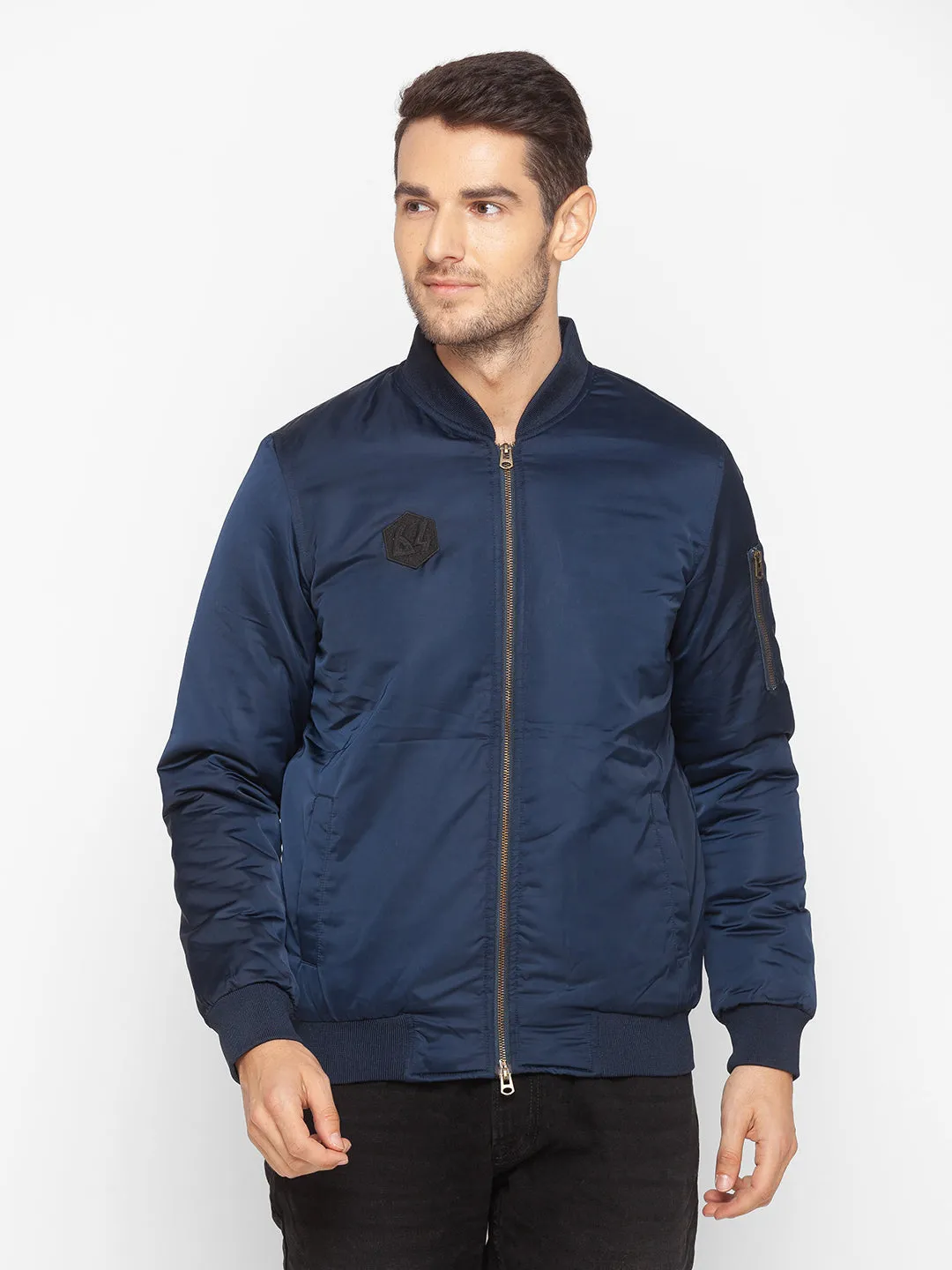 Spykar Blue Polyester Men Jacket