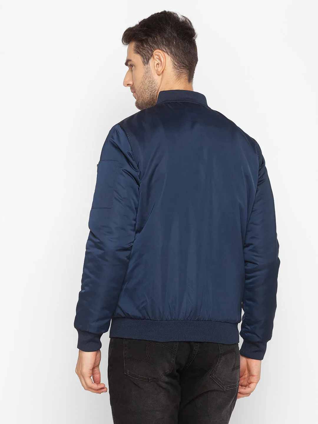 Spykar Blue Polyester Men Jacket
