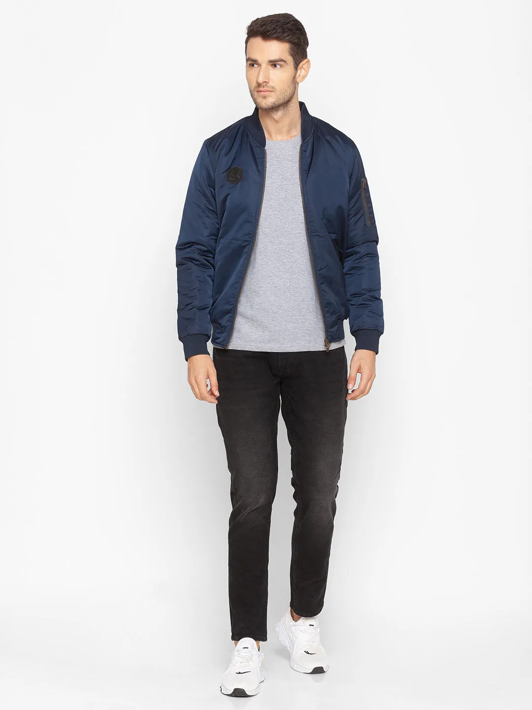 Spykar Blue Polyester Men Jacket