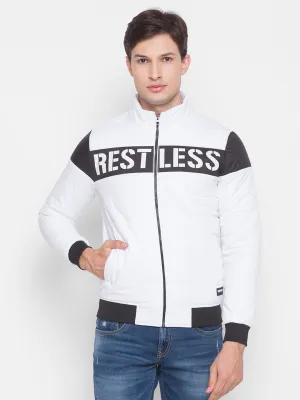 Spykar White Polyester Men Jacket