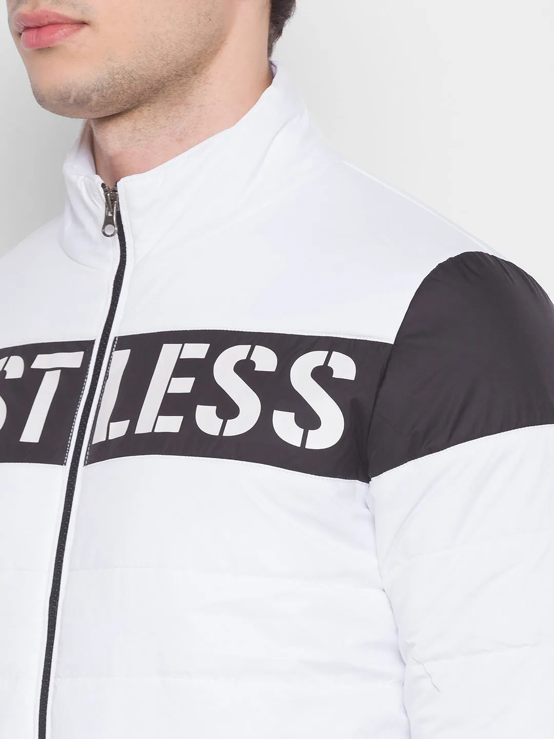 Spykar White Polyester Men Jacket