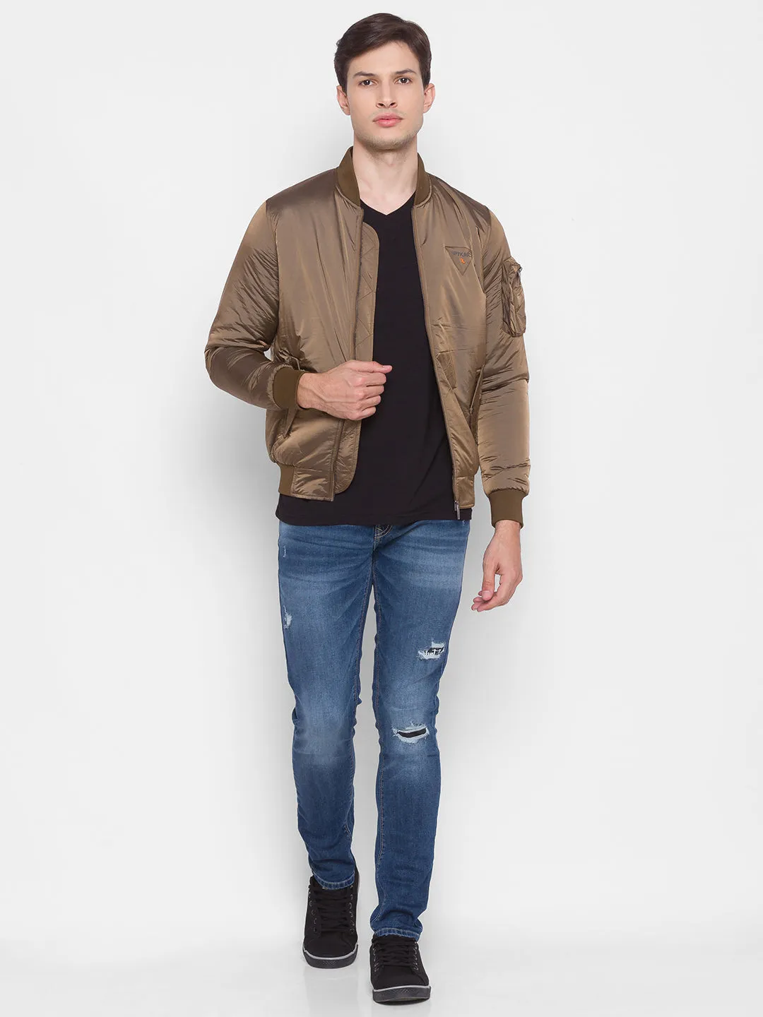 Spykar Yellow Polyester Men Jacket