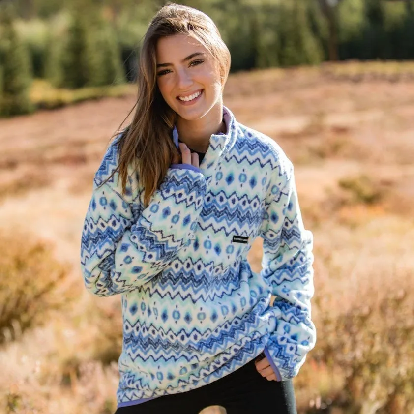 Tangier Ikat Fleece Pullover