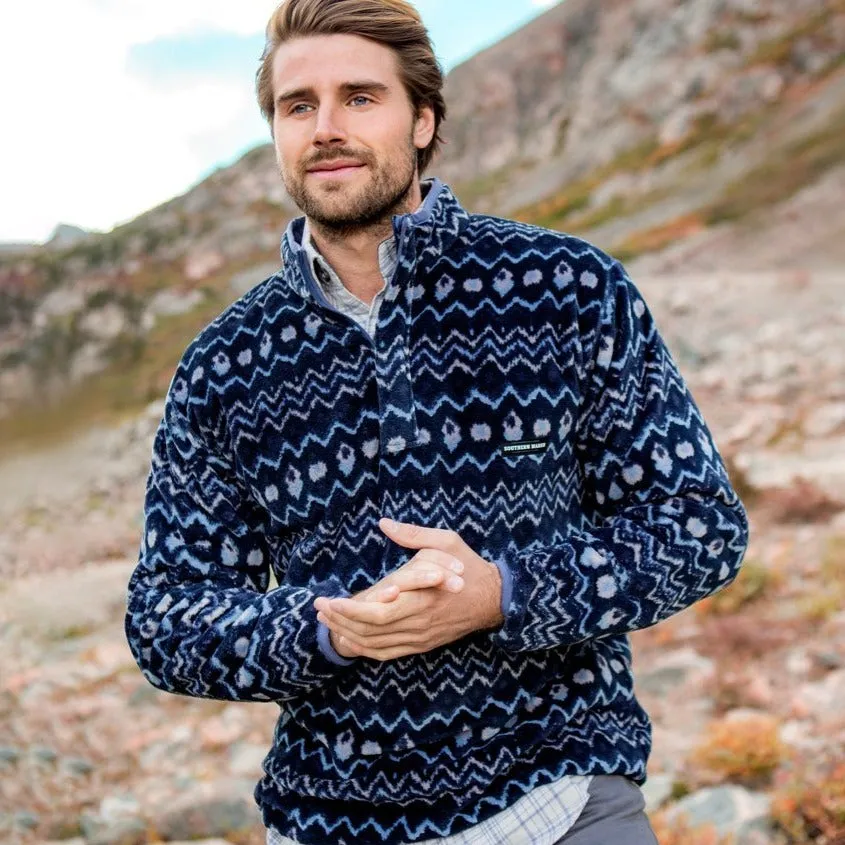 Tangier Ikat Fleece Pullover