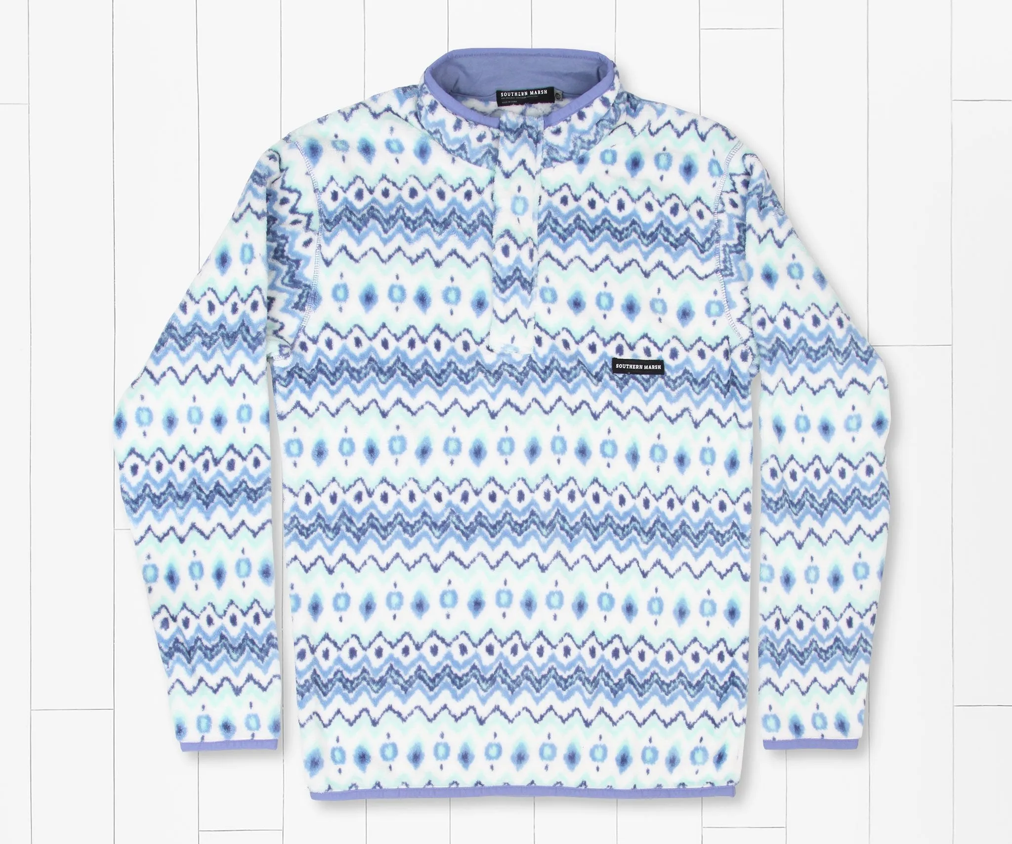 Tangier Ikat Fleece Pullover