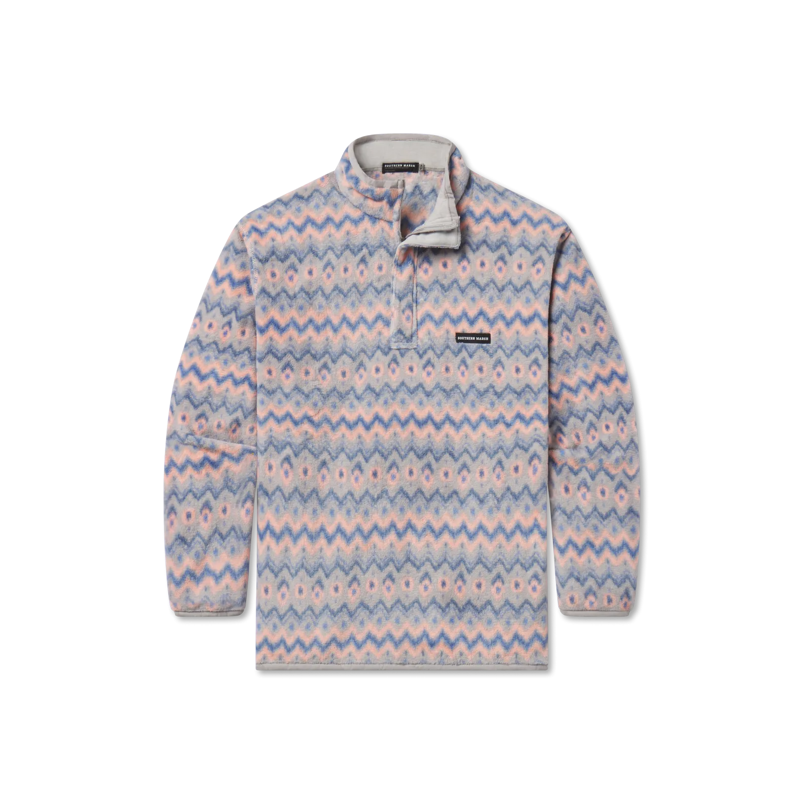 Tangier Ikat Fleece Pullover