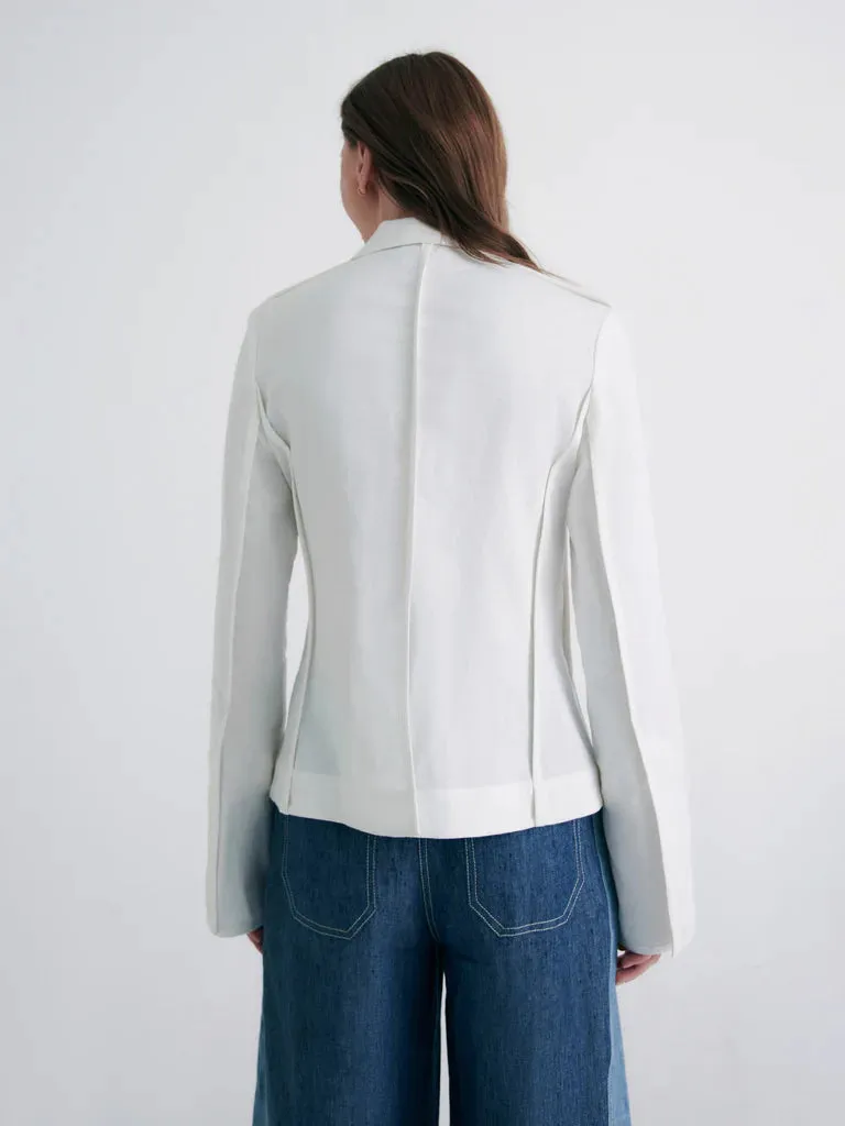 TWP Her Blazer White