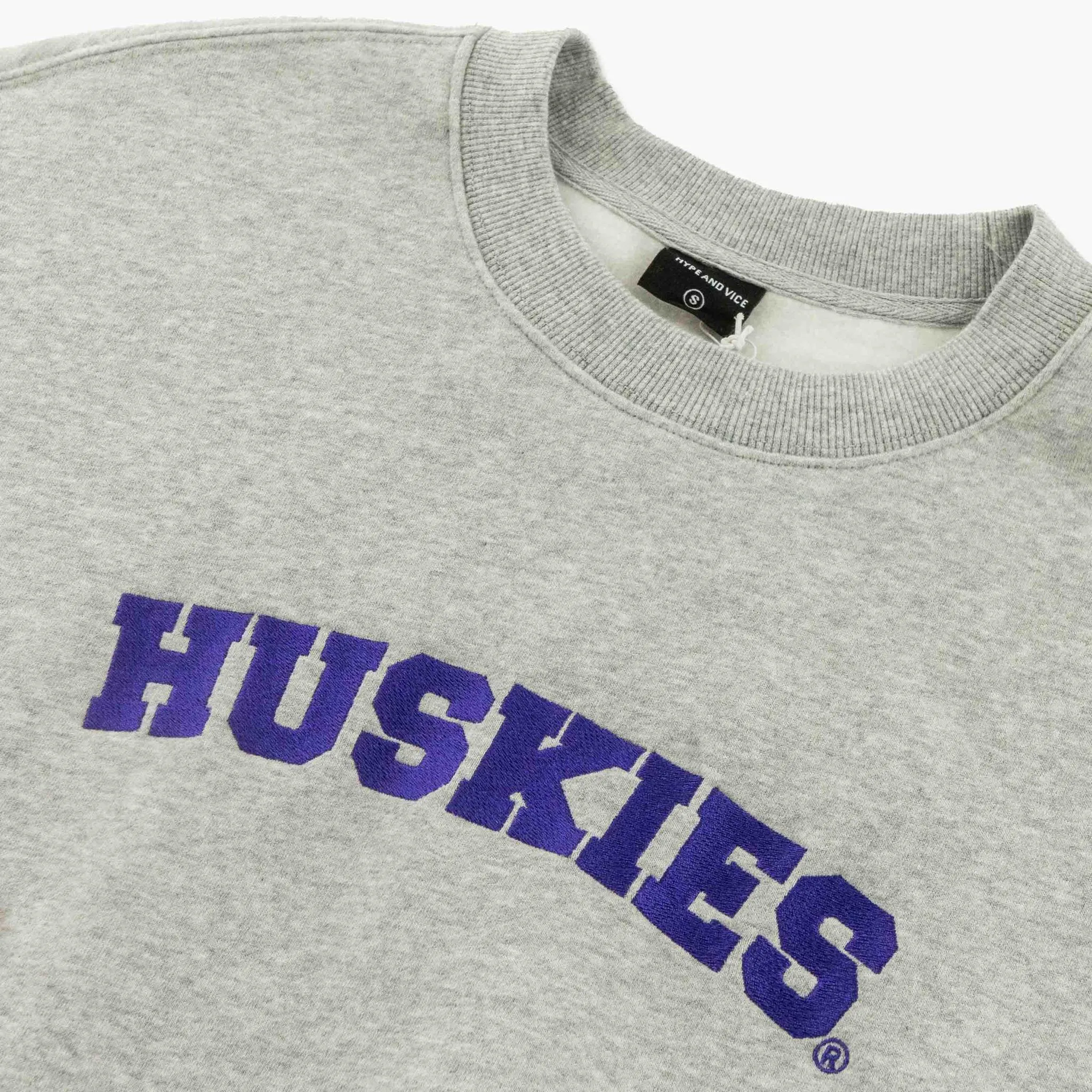 Washington Huskies Heather Grey Offside Crewneck