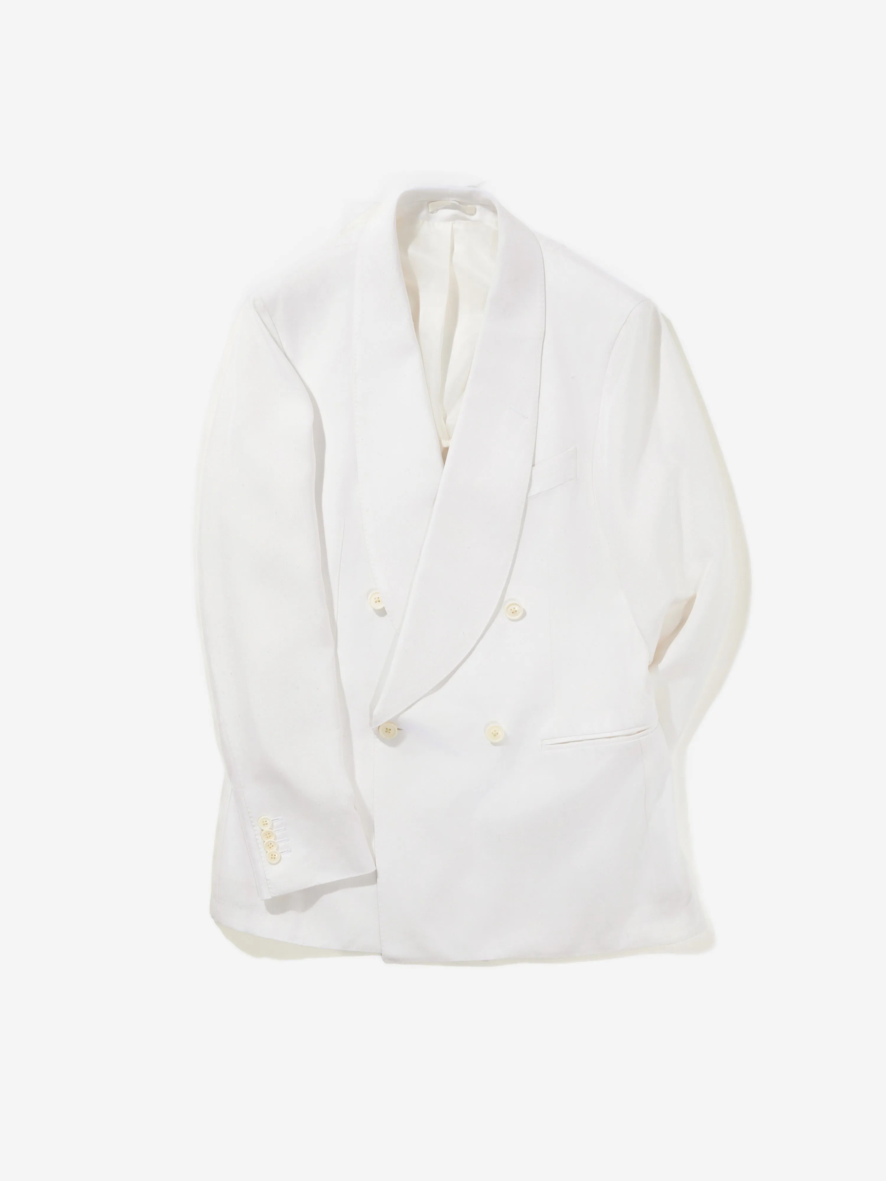 White Dupioni Silk Tuxedo Jacket