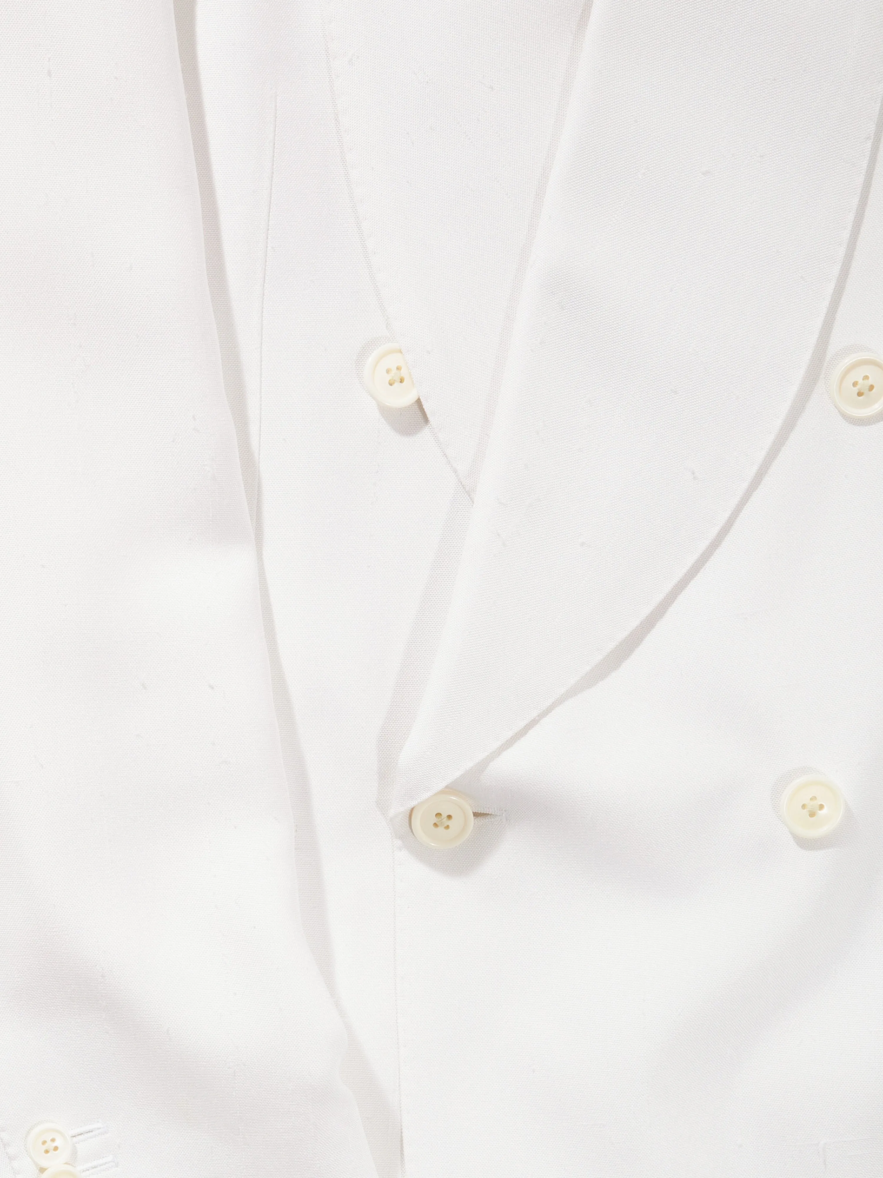 White Dupioni Silk Tuxedo Jacket