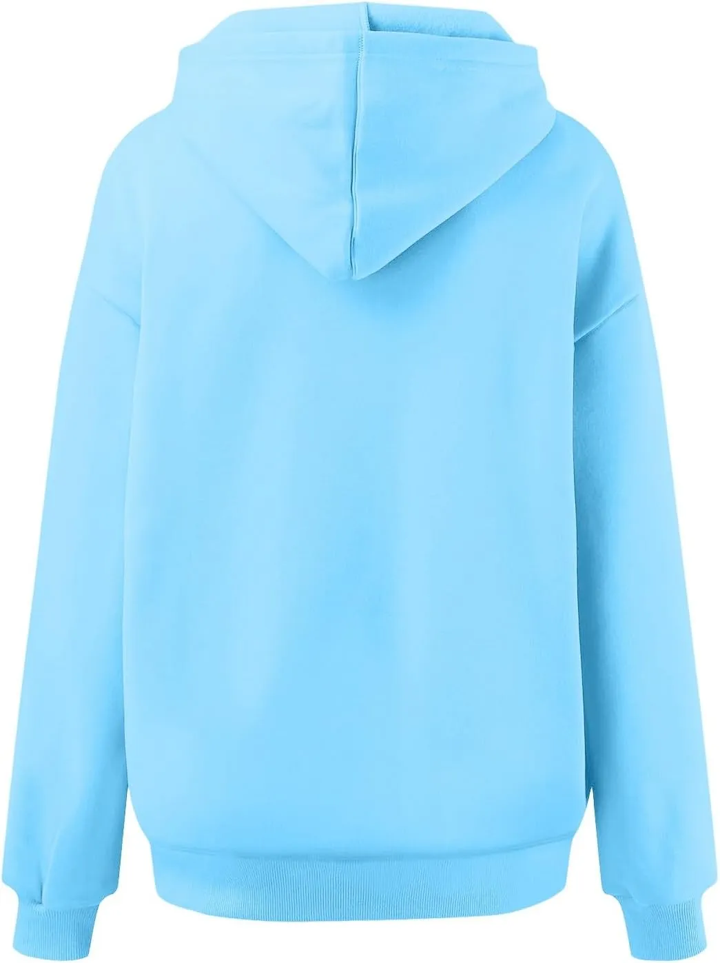 Women Hoodies Fashion Tops Casual Pullover Loose Fit Long Sleeve Oversized Sweatshirt Kangaroo Pocket Drop Shoulder Sweaters